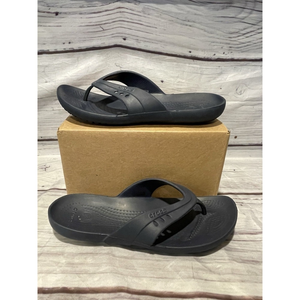 CROCS Baya Navy Blue Flip Flop Sandals / Men's Size 11 (14177)